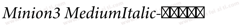 Minion3 MediumItalic字体转换